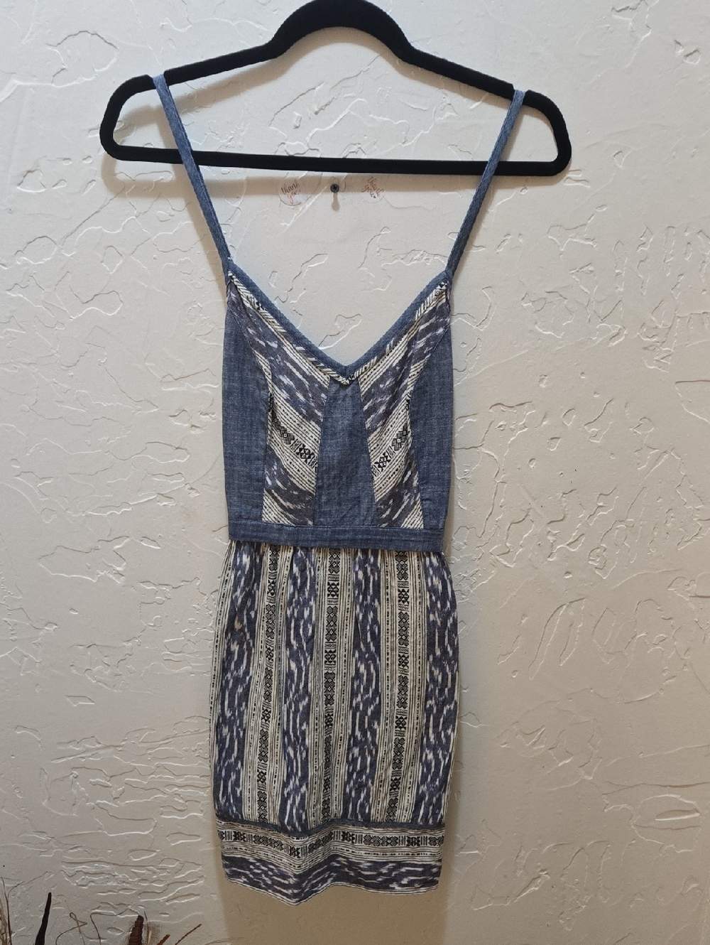 Staring at Stars Blue and White Embellished Camisole Dress